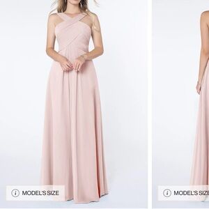 Azazie Kaleigh blushing Pink bridesmaid Dress